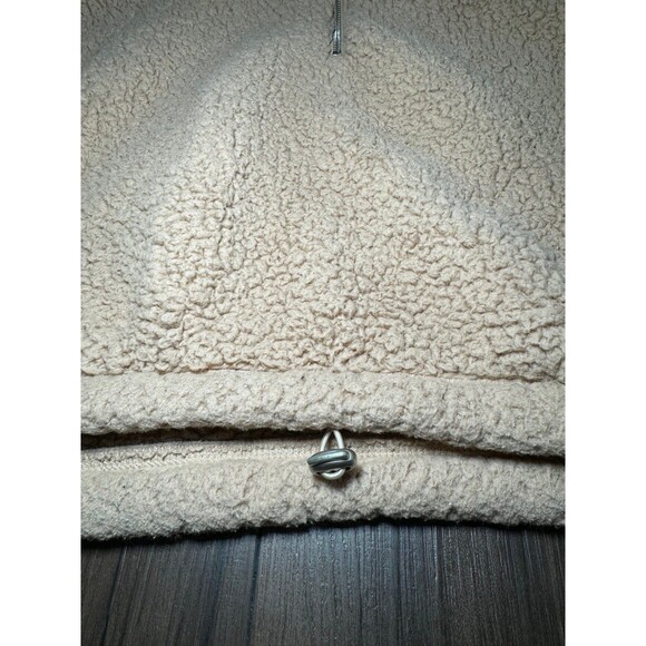 Hollister Cropped Sherpa Quarter Zip Sweatshirt Size Medium - Picture 3 of 9